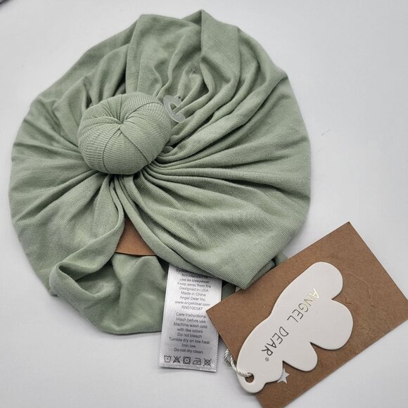 Angel Dear Other - Angel Dear Head Wrap Sage Green Viscose from Bamboo Baby SZ 6-12M